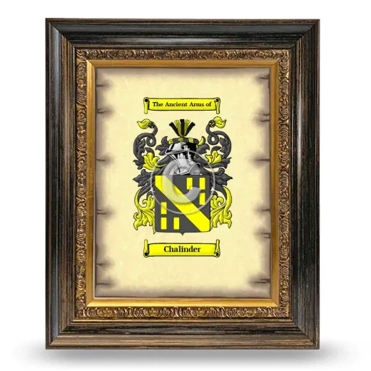Chalinder Coat of Arms Framed - Heirloom