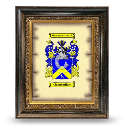 Chambarlhac Coat of Arms Framed - Heirloom