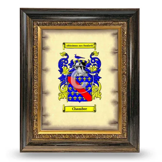 Chambre Coat of Arms Framed - Heirloom