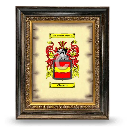 Chambs Coat of Arms Framed - Heirloom