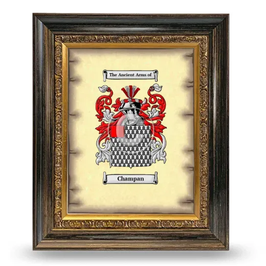 Champan Coat of Arms Framed - Heirloom