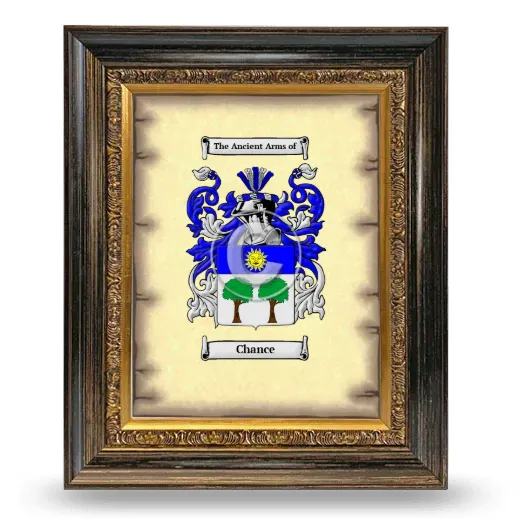 Chance Coat of Arms Framed - Heirloom