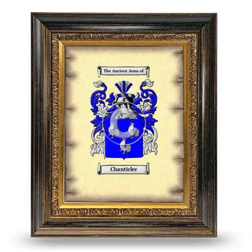 Chanticler Coat of Arms Framed - Heirloom