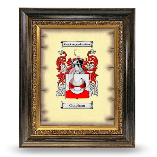 Chapham Coat of Arms Framed - Heirloom