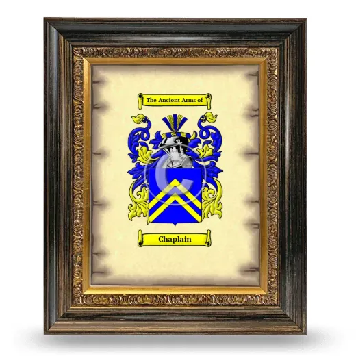 Chaplain Coat of Arms Framed - Heirloom
