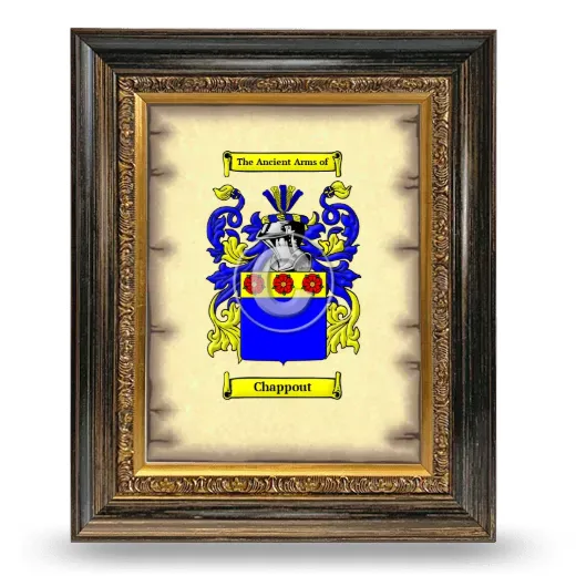 Chappout Coat of Arms Framed - Heirloom