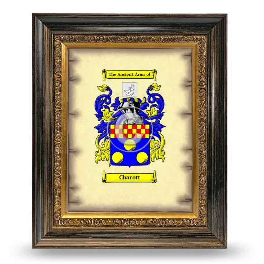 Charott Coat of Arms Framed - Heirloom