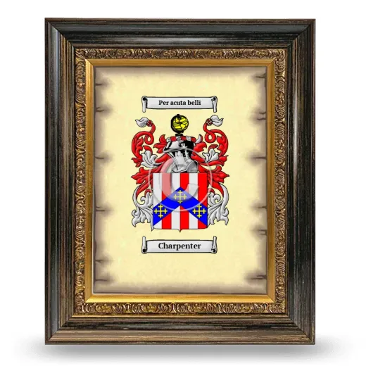 Charpenter Coat of Arms Framed - Heirloom
