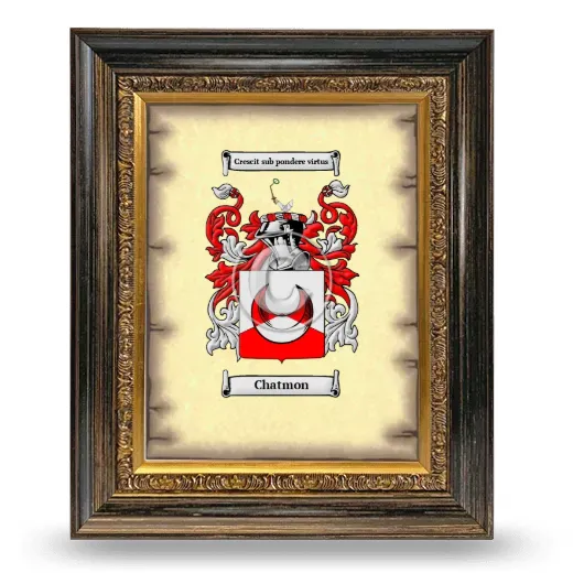 Chatmon Coat of Arms Framed - Heirloom