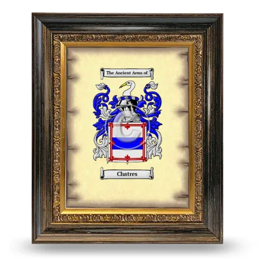 Chatres Coat of Arms Framed - Heirloom