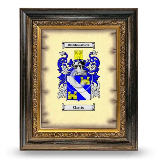 Chatto Coat of Arms Framed - Heirloom
