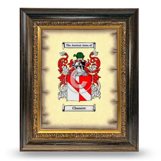 Chaucer Coat of Arms Framed - Heirloom