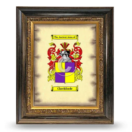 Checkforde Coat of Arms Framed - Heirloom
