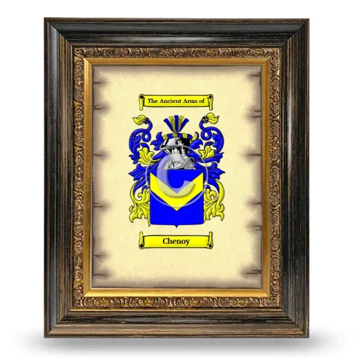 Chenoy Coat of Arms Framed - Heirloom