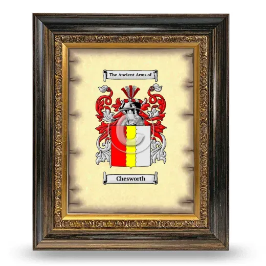 Chesworth Coat of Arms Framed - Heirloom