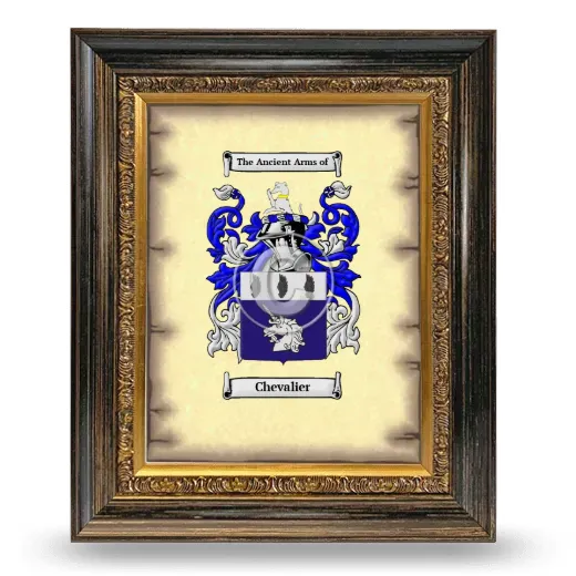 Chevalier Coat of Arms Framed - Heirloom