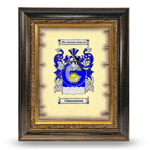 Chiarantoni Coat of Arms Framed - Heirloom