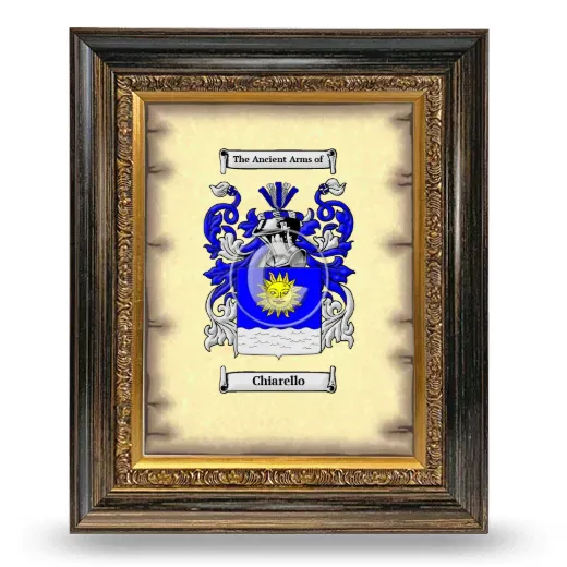 Chiarello Coat of Arms Framed - Heirloom