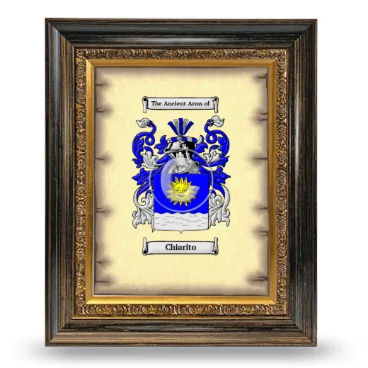 Chiarito Coat of Arms Framed - Heirloom