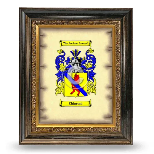 Chiaroni Coat of Arms Framed - Heirloom