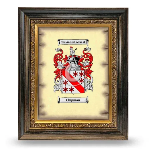 Chipman Coat of Arms Framed - Heirloom