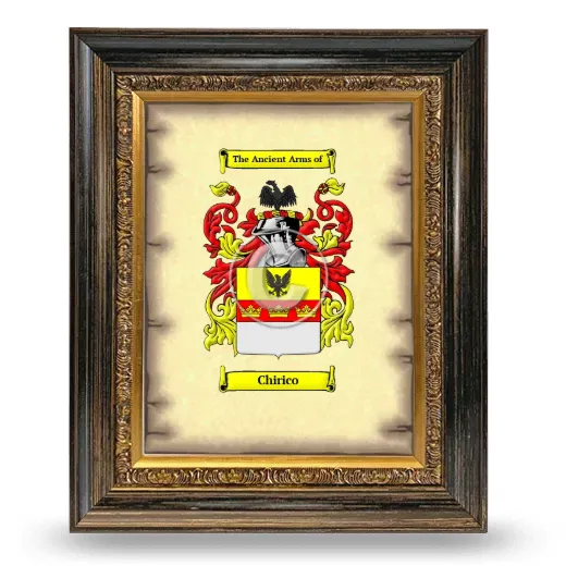 Chirico Coat of Arms Framed - Heirloom