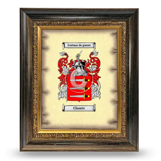 Choate Coat of Arms Framed - Heirloom