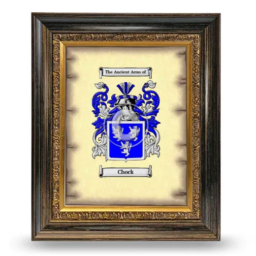 Chock Coat of Arms Framed - Heirloom