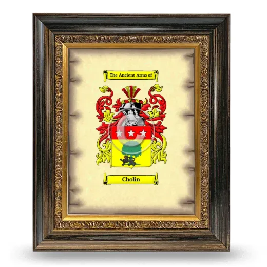 Cholin Coat of Arms Framed - Heirloom