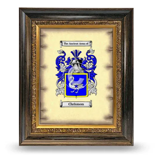 Chrismon Coat of Arms Framed - Heirloom