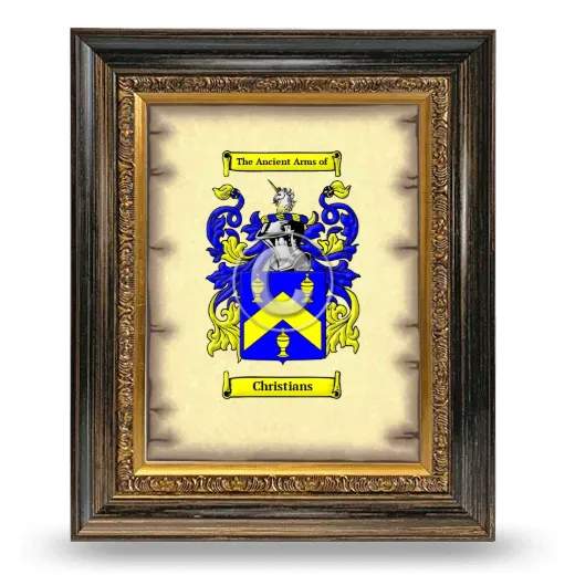 Christians Coat of Arms Framed - Heirloom