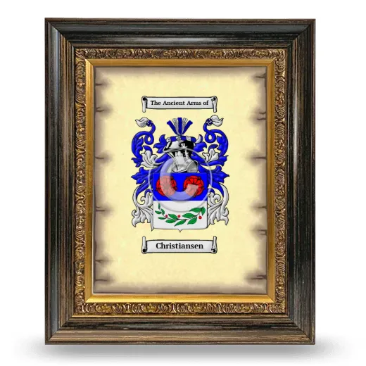 Christiansen Coat of Arms Framed - Heirloom