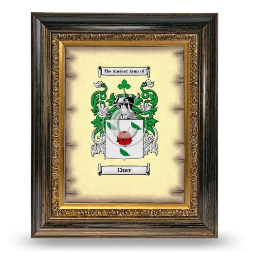 Ciner Coat of Arms Framed - Heirloom