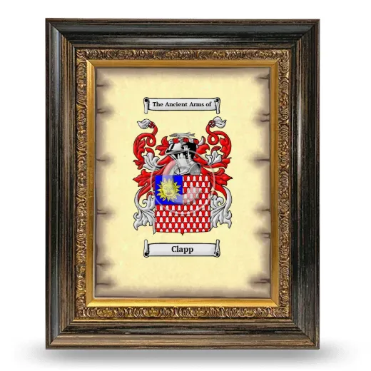 Clapp Coat of Arms Framed - Heirloom