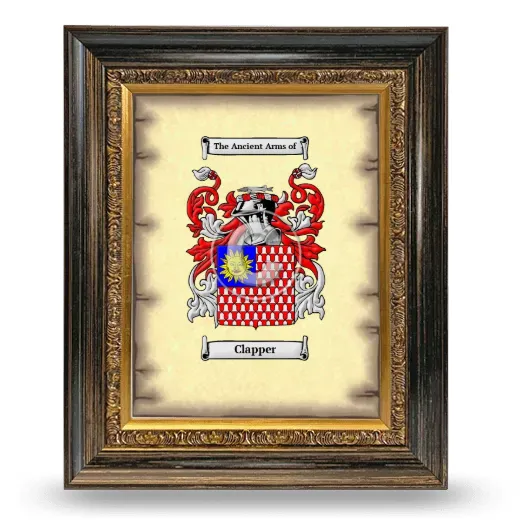 Clapper Coat of Arms Framed - Heirloom