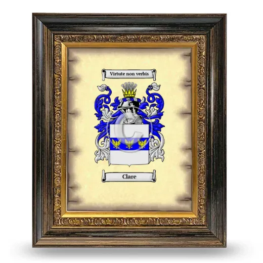 Clare Coat of Arms Framed - Heirloom