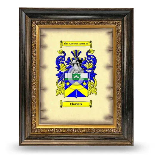 Claviers Coat of Arms Framed - Heirloom