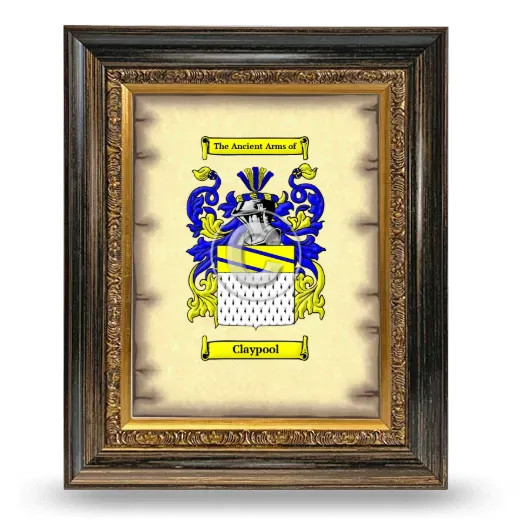 Claypool Coat of Arms Framed - Heirloom