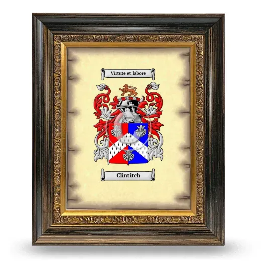 Clintitch Coat of Arms Framed - Heirloom