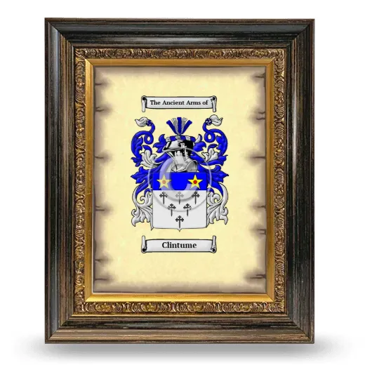 Clintume Coat of Arms Framed - Heirloom