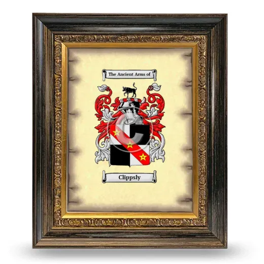 Clippsly Coat of Arms Framed - Heirloom