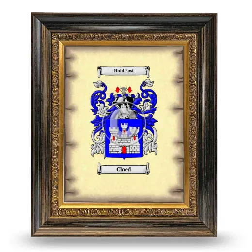 Cloed Coat of Arms Framed - Heirloom