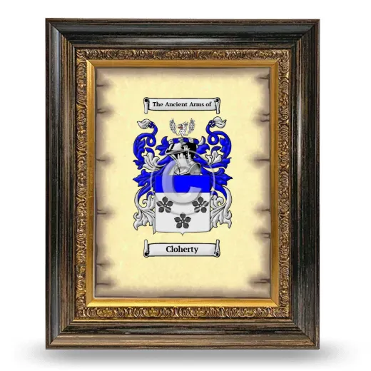 Cloherty Coat of Arms Framed - Heirloom