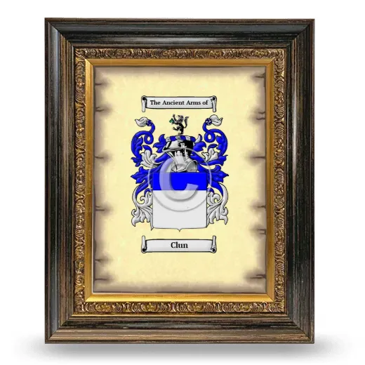 Clun Coat of Arms Framed - Heirloom