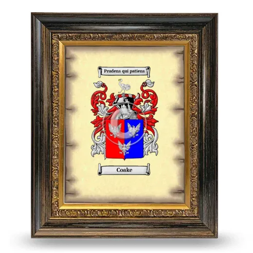 Coake Coat of Arms Framed - Heirloom