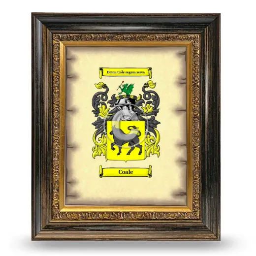 Coale Coat of Arms Framed - Heirloom