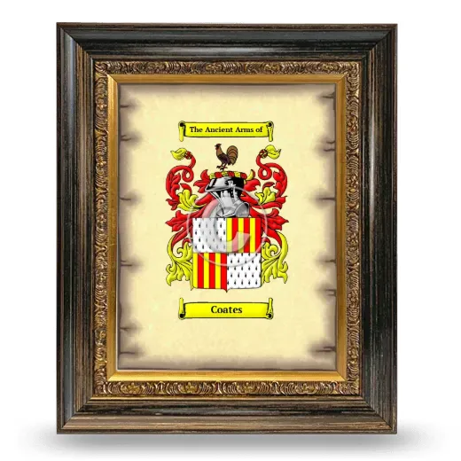 Coates Coat of Arms Framed - Heirloom