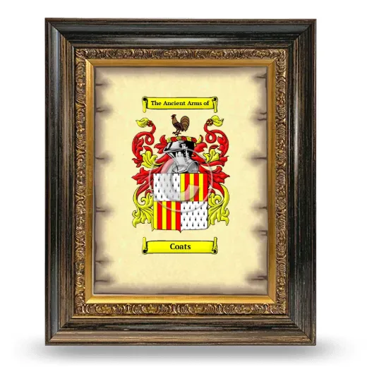 Coats Coat of Arms Framed - Heirloom
