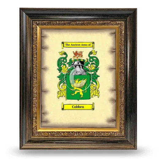 Cobben Coat of Arms Framed - Heirloom