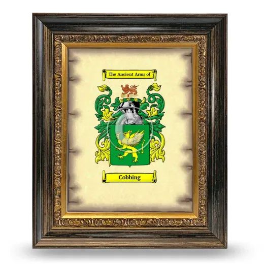 Cobbing Coat of Arms Framed - Heirloom